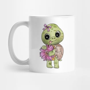 Schildkröte mit Blume Mug